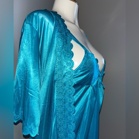 Night gown with Robe sleepwear nighties intimates - Picture 4 of 7